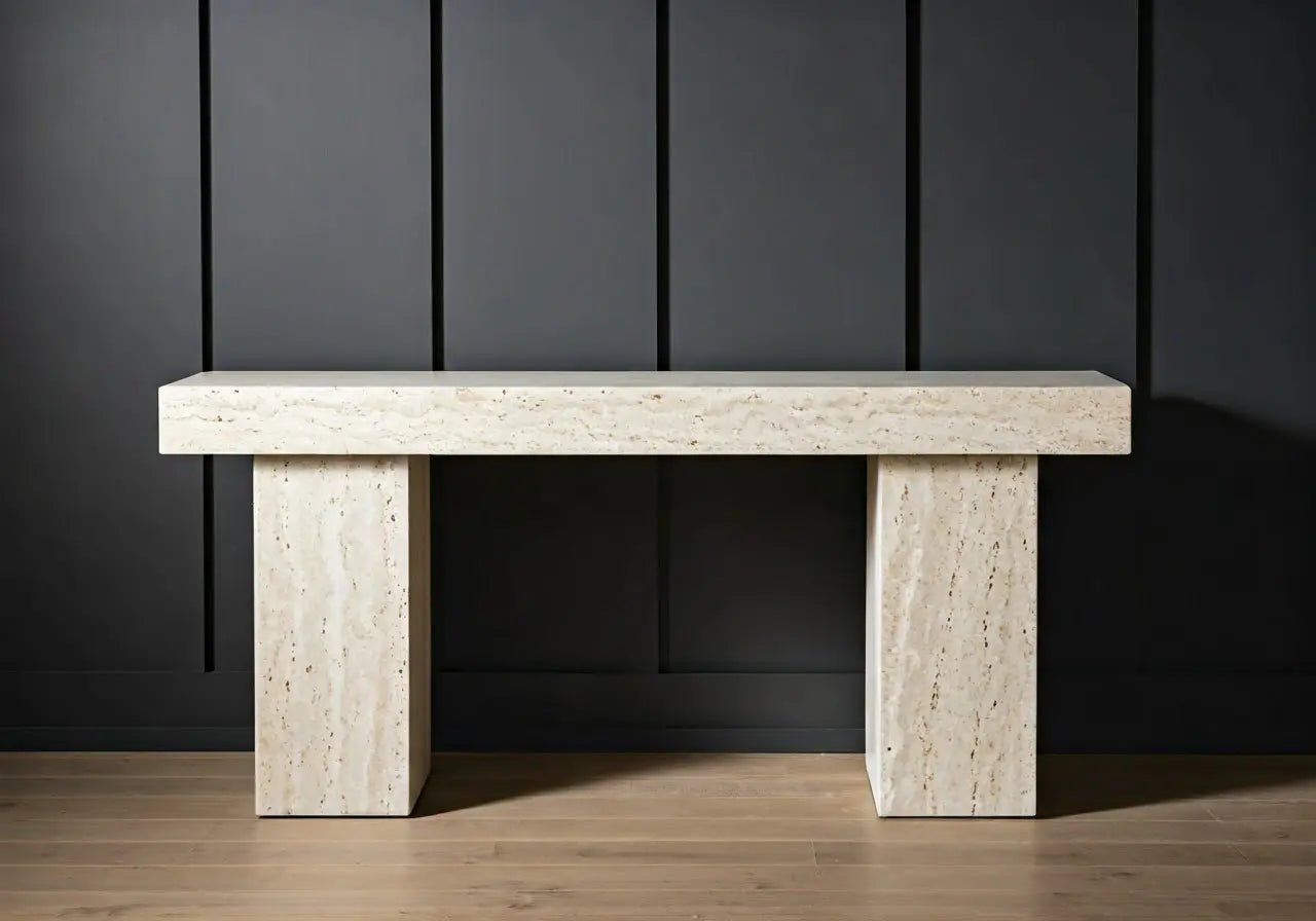 15 Travertine Console Table Designs That Scream Elegance