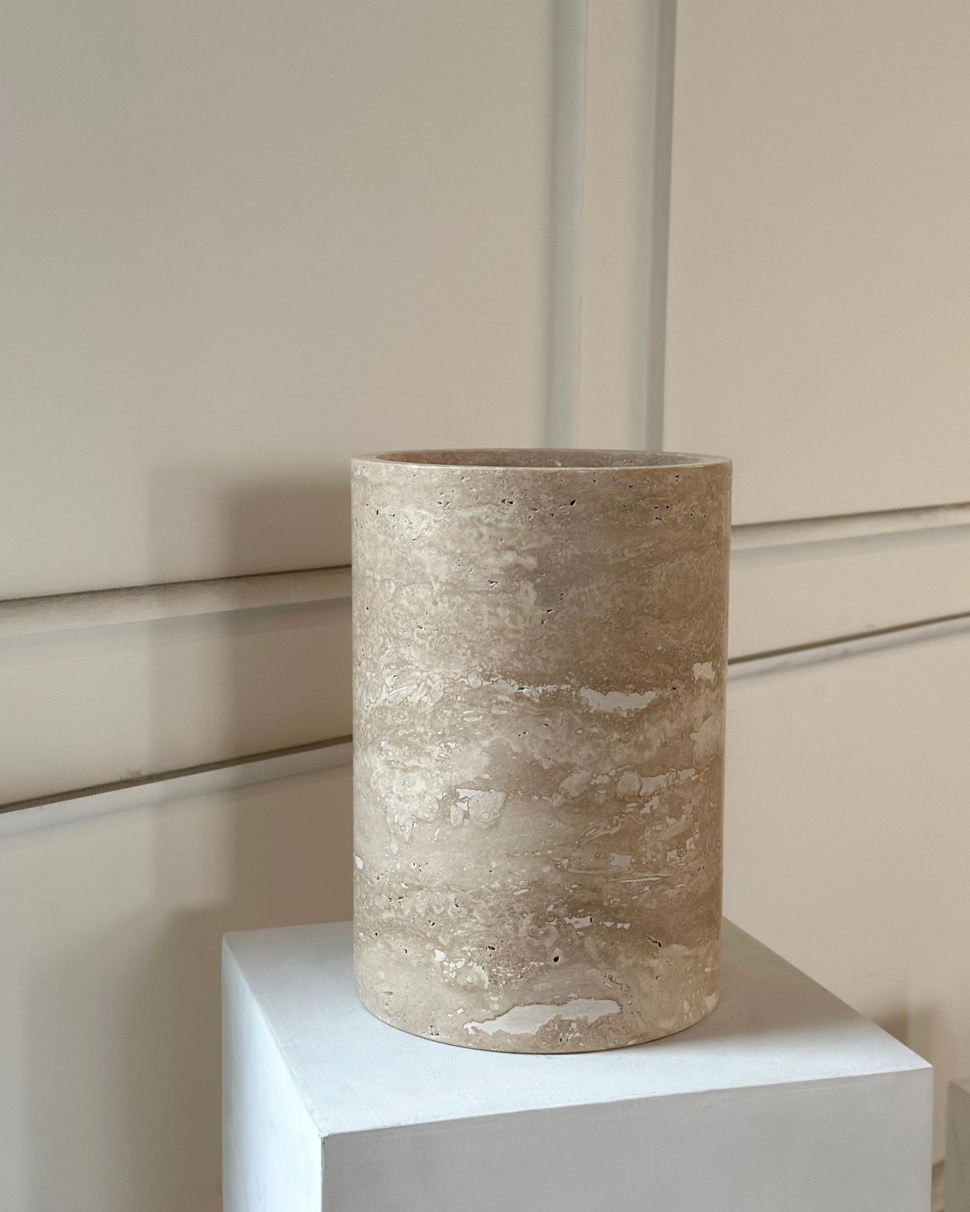 Travertine Vase - Belaré Home