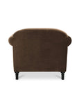 Bolero Accent Chair Dark Brown Faux Mohair