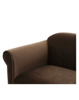 Bolero Accent Chair Dark Brown Faux Mohair