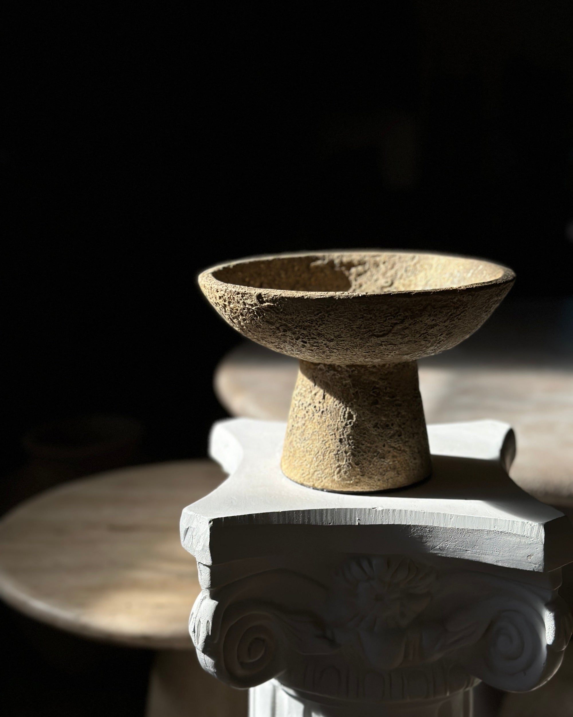 Sand Pedestal Bowl - Belaré Home