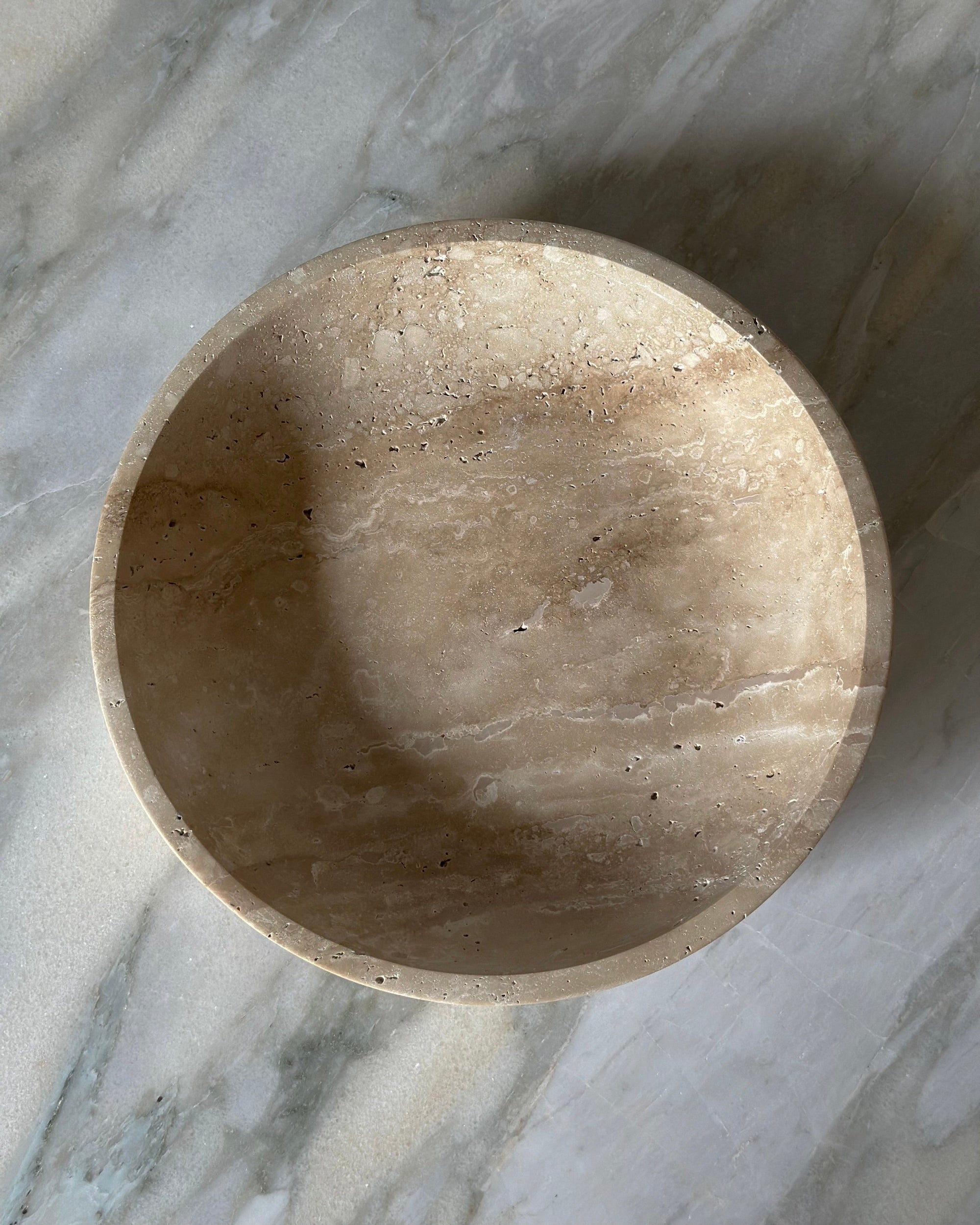 Travertine Elevated Bowl - Belaré Home