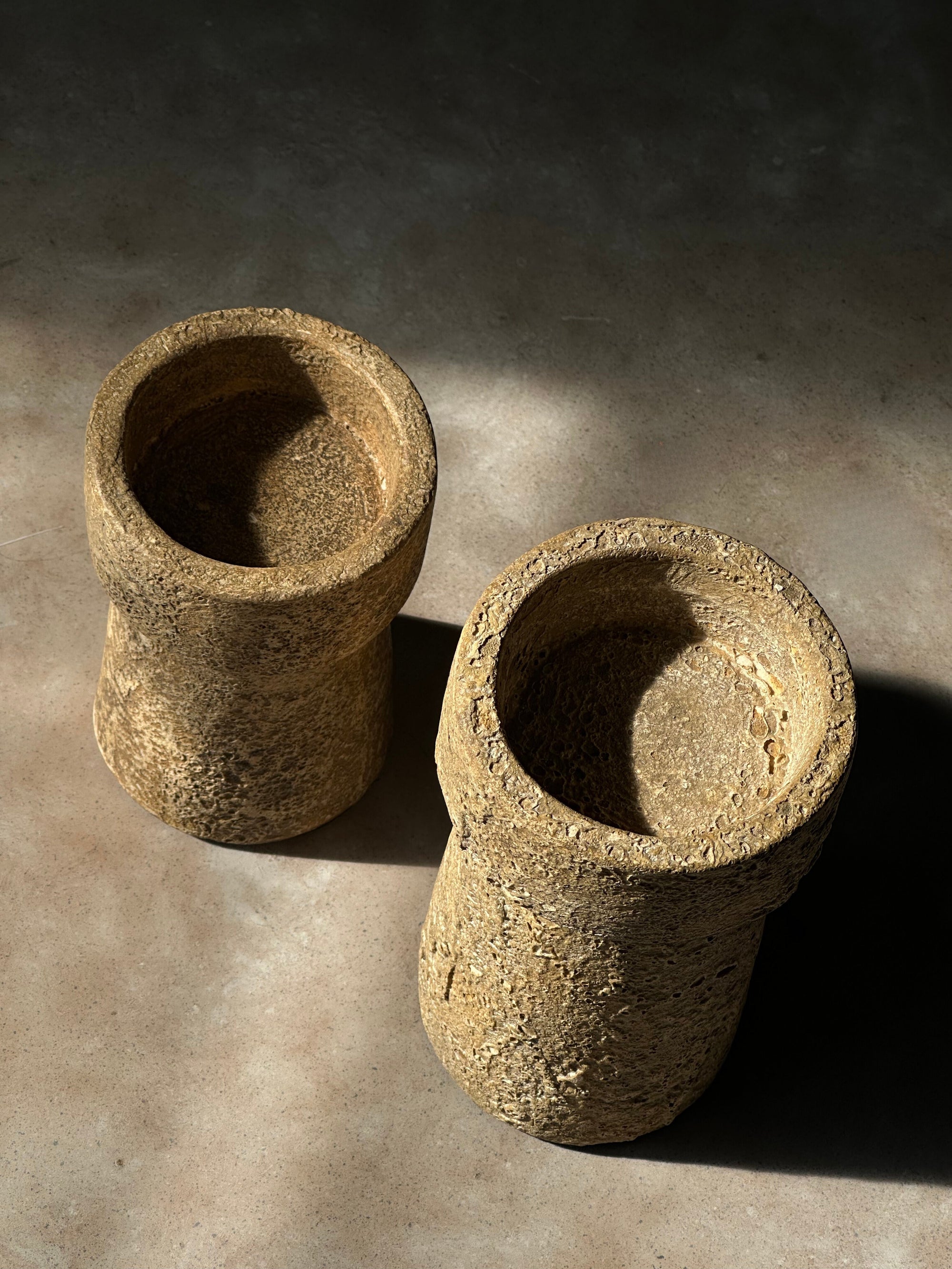 Sand Rustic Candle Holders (Set of 2) - Belaré Home