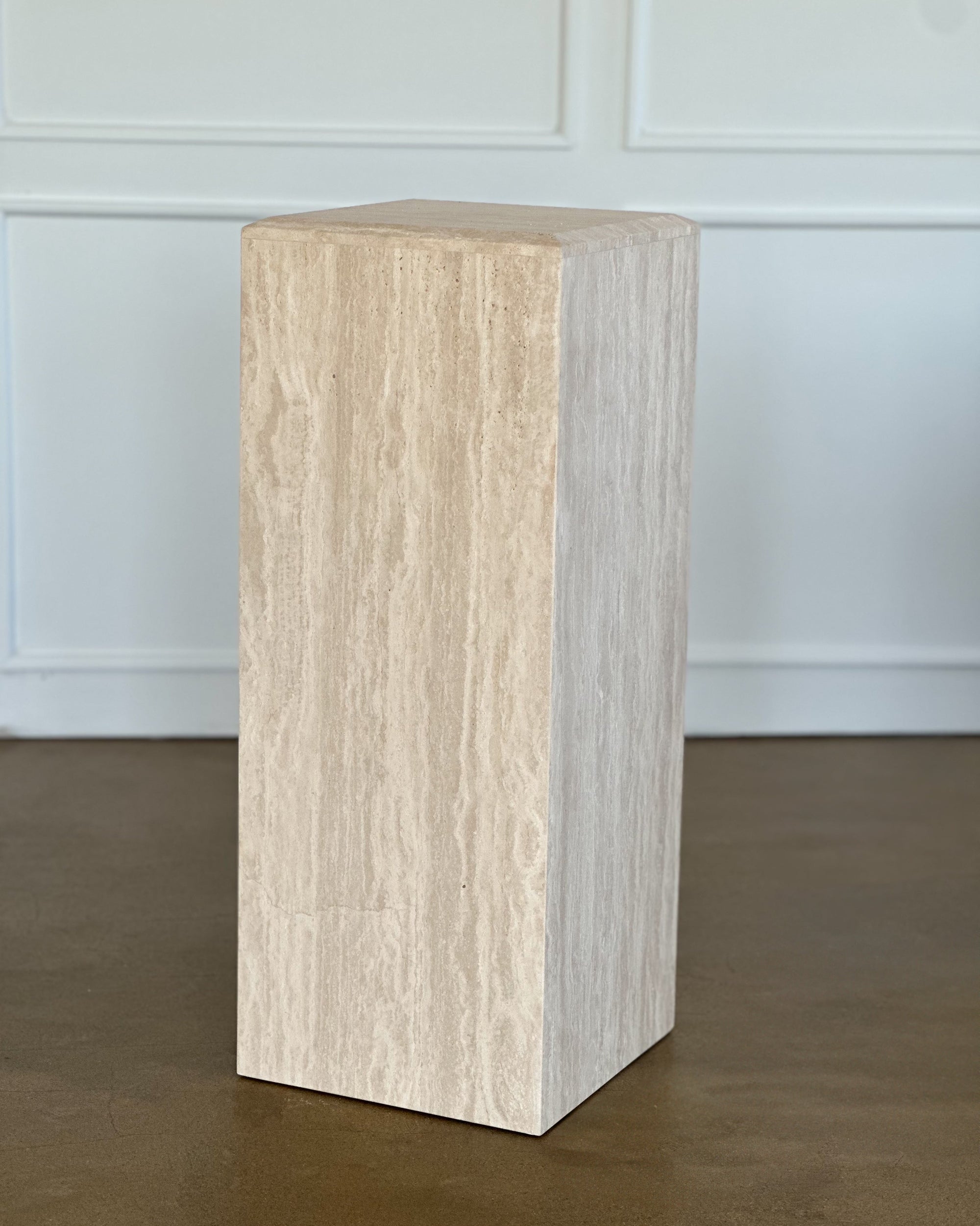 Honed Travertine Column Medium - Belaré Home