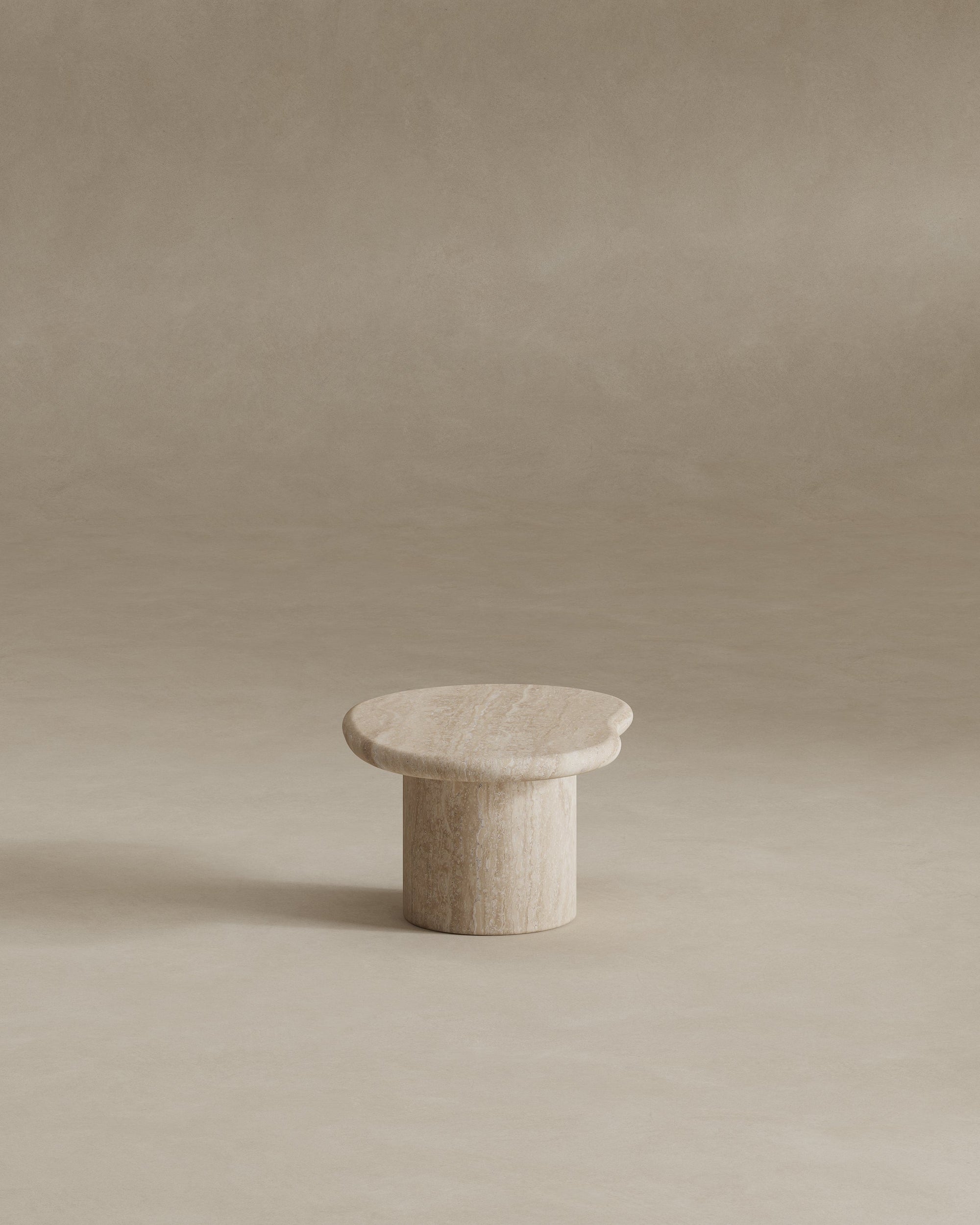 Tuscani Travertine Side Table - Belaré Home