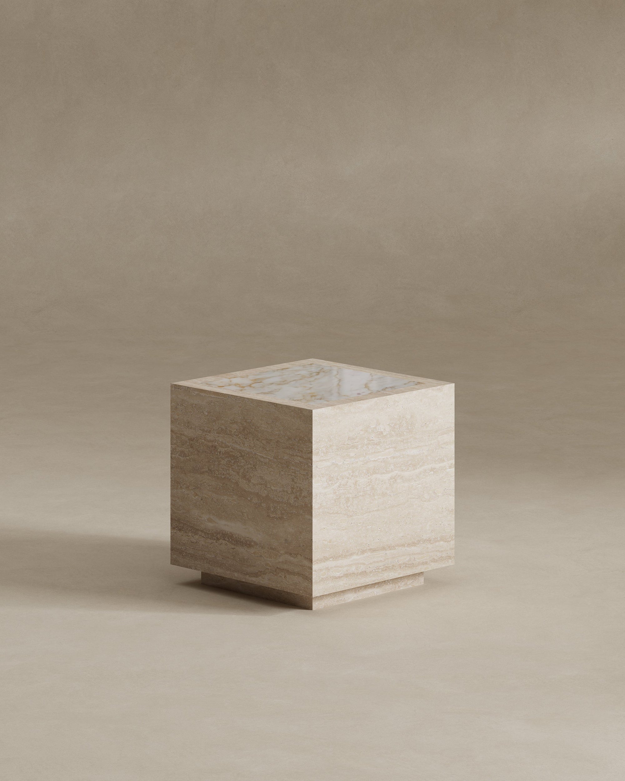 Palermo Travertine & Onyx Side Table - Belaré Home