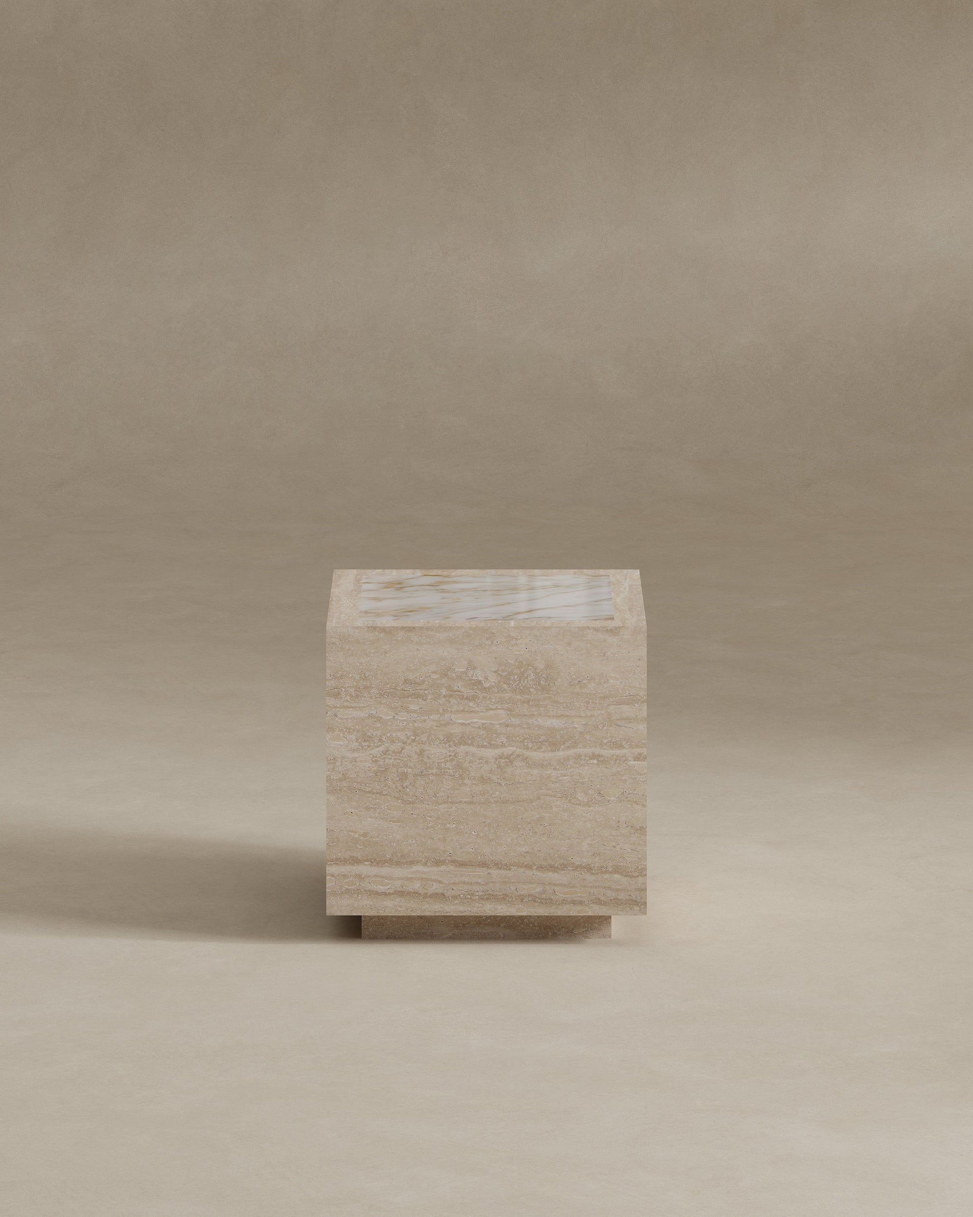 Palermo Travertine & Onyx Side Table - Belaré Home