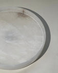 Organic Alabaster Round Tray - Belaré Home