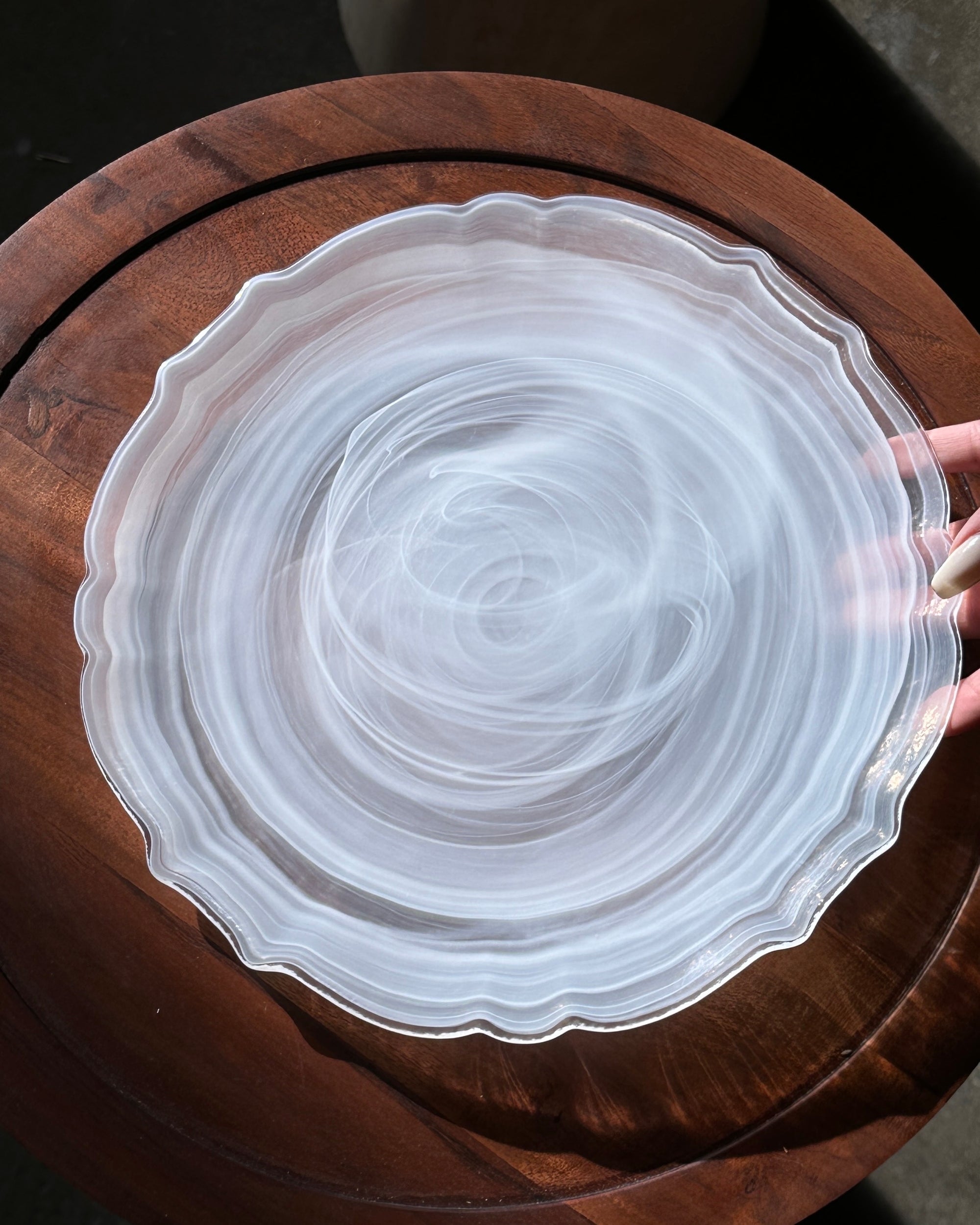 Organic Alabaster Plates - Set of 4 - Belaré Home