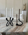 Ebony Muted Candelabra - Belaré Home