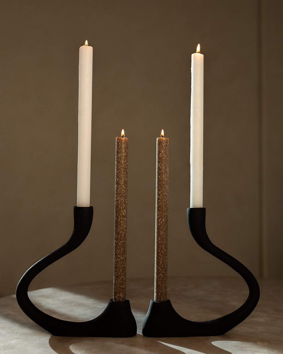 Ebony Muted Candelabra - Belaré Home