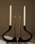 Ebony Muted Candelabra - Belaré Home