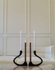 Ebony Muted Candelabra - Belaré Home