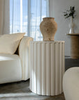 Column Fluted Side Table - Belaré Home