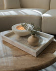 Organic Stone Marble Tray - Belaré Home