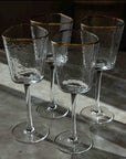 Roma Hammered Wine Glasses (Set of 4) - Belaré Home
